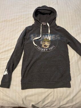 Howies hockey vintage hoodie in charcoal